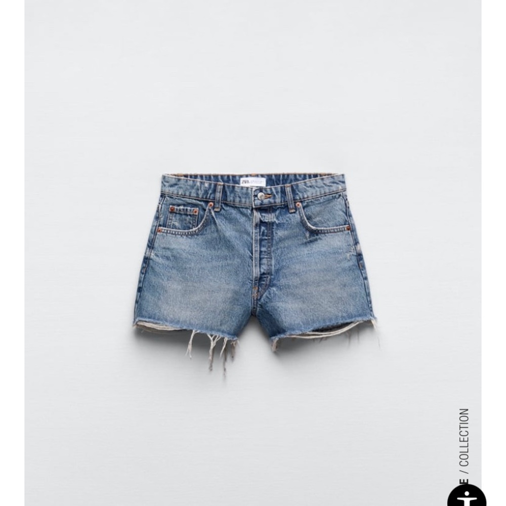 Slit Straight Denim Shorts